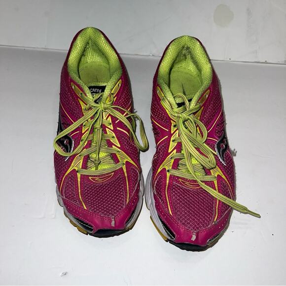 SAUCONY pink and green running shoes 8 - Picture 2 of 5